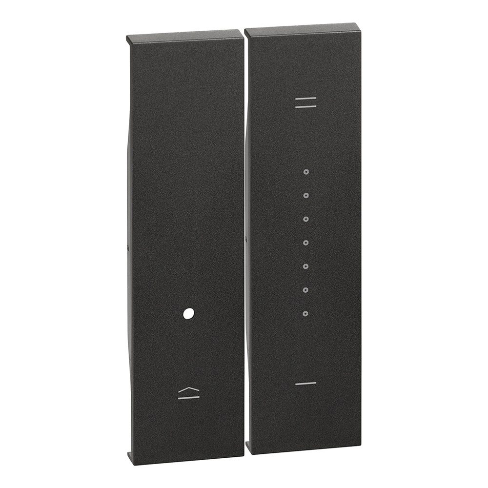 Cover dimmer 2 moduli L.NOW nero per interruttori compatibili K4410 K4411