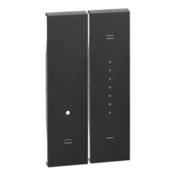 Cover dimmer 2 moduli L.NOW nero per interruttori compatibili K4410 K4411