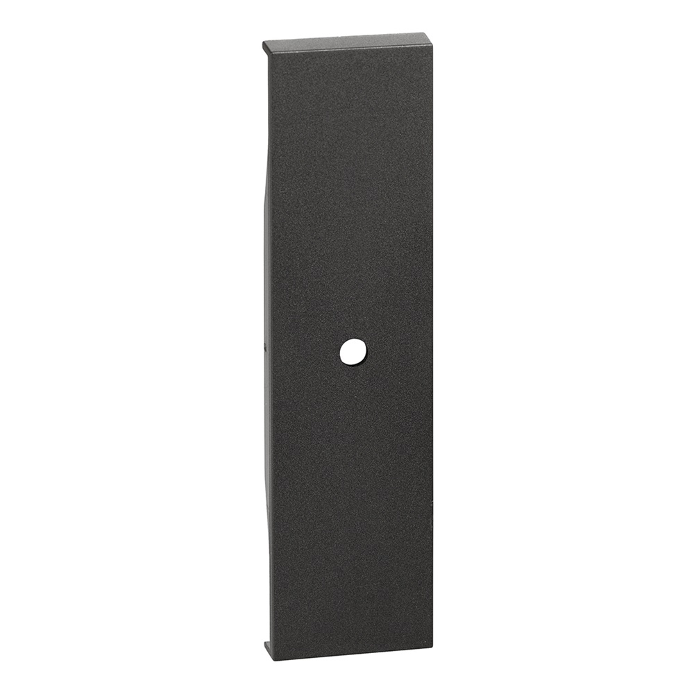 Cover lettore antifurto nera 1 modulo con finestra controllo e simbolo tattile per applicazioni elettriche