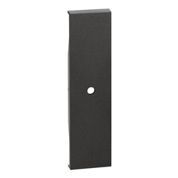Cover lettore antifurto nera 1 modulo con finestra controllo e simbolo tattile per applicazioni elettriche