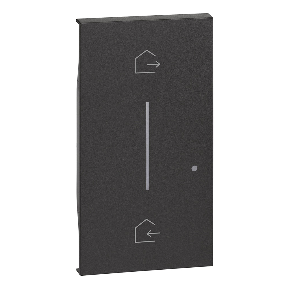 Cover illuminabile Entra&Esci wireless nera 2 moduli per impianti elettrici avanzati