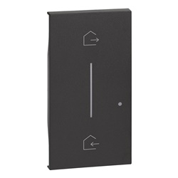 Cover illuminabile Entra&Esci wireless nera 2 moduli per impianti elettrici avanzati