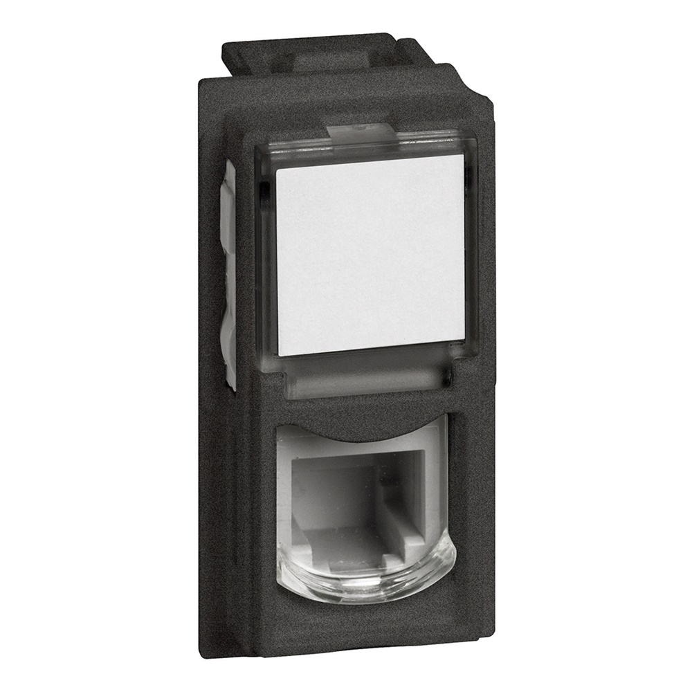 Connettore RJ11 4/6 K10 nero per trasmissione dati e telefonia installazioni residenziali e professionali