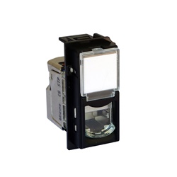 Connettore RJ45 Toolless STP Cat6 Nero per Trasmissione Dati Telefonia
