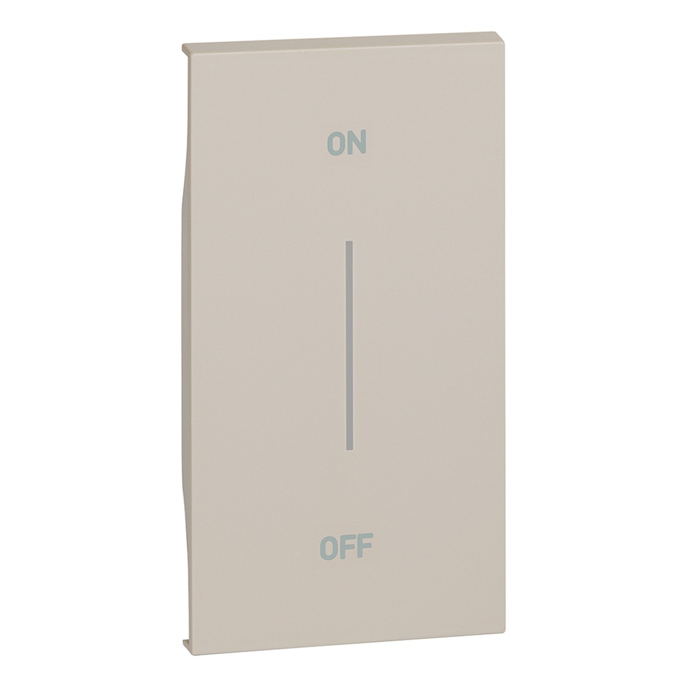 Cover illuminabile ON-OFF 2 moduli sabbia per attuatore e comando serie L.NOW