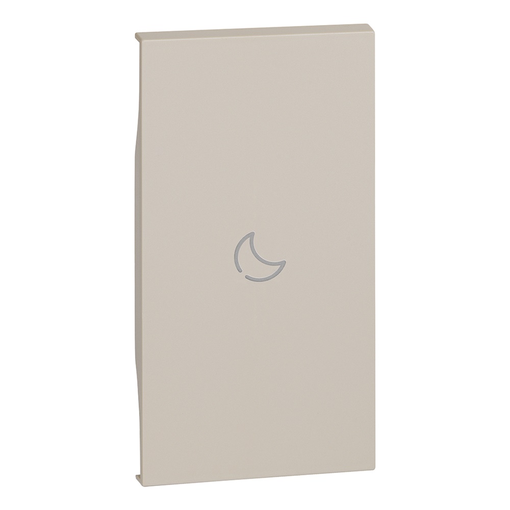 Cover illuminabile 2 moduli sabbia simbolo letto per attuatori e comandi elettrici