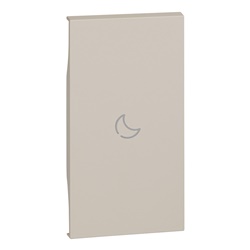 Cover illuminabile 2 moduli sabbia simbolo letto per attuatori e comandi elettrici