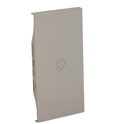 Cover illuminabile simbolo campanello 2 moduli sabbia per attuatore e comando L.NOW
