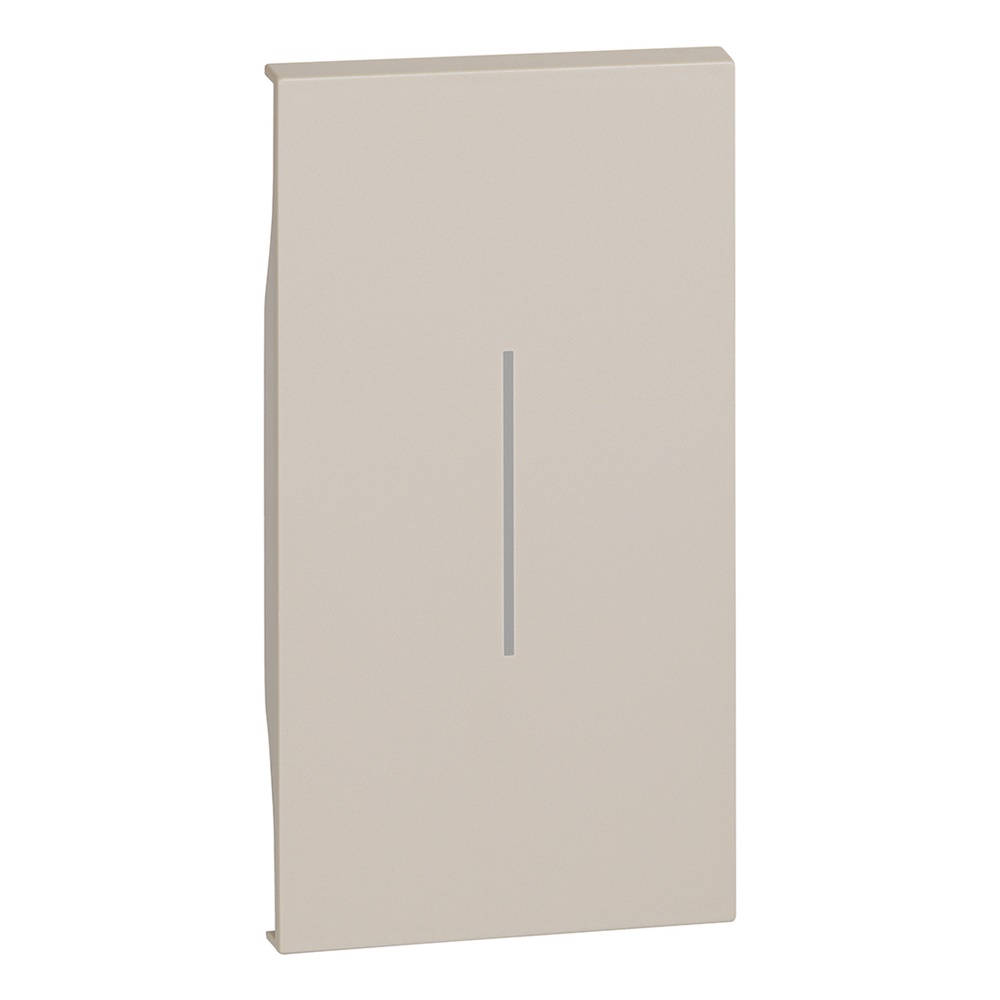 Cover comando illuminabile 2 moduli sabbia per serie L.NOW uso civile e industriale