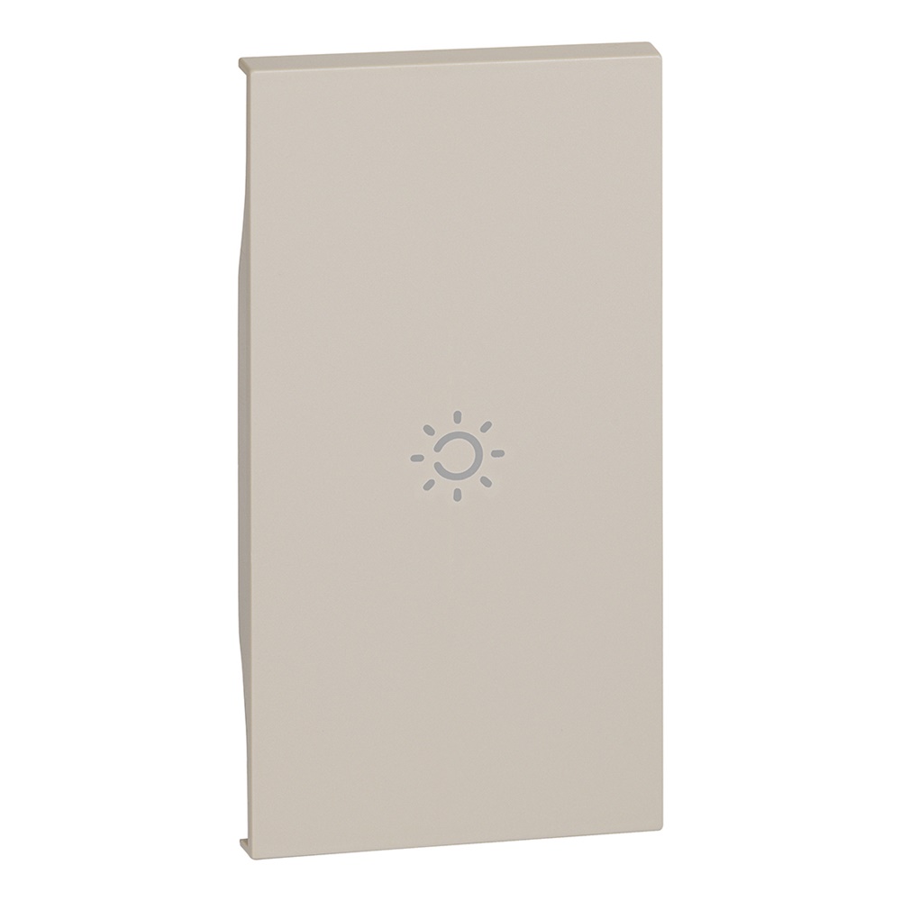 Cover comando luce 2 moduli sabbia per interruttori serie L.NOW, design moderno