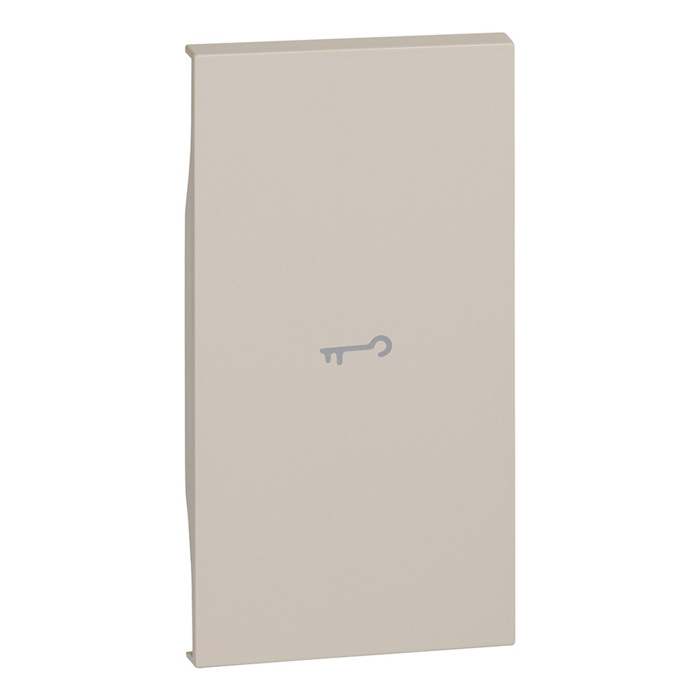 Cover comando chiave illuminabile 2 moduli colore sabbia per impianti elettrici