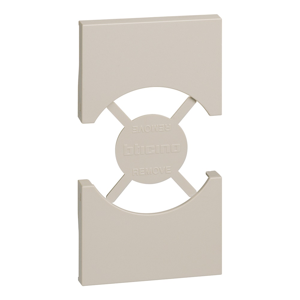 Cover presa elettrica BTicino 2 moduli sabbia per installazioni standard Italia/Germania