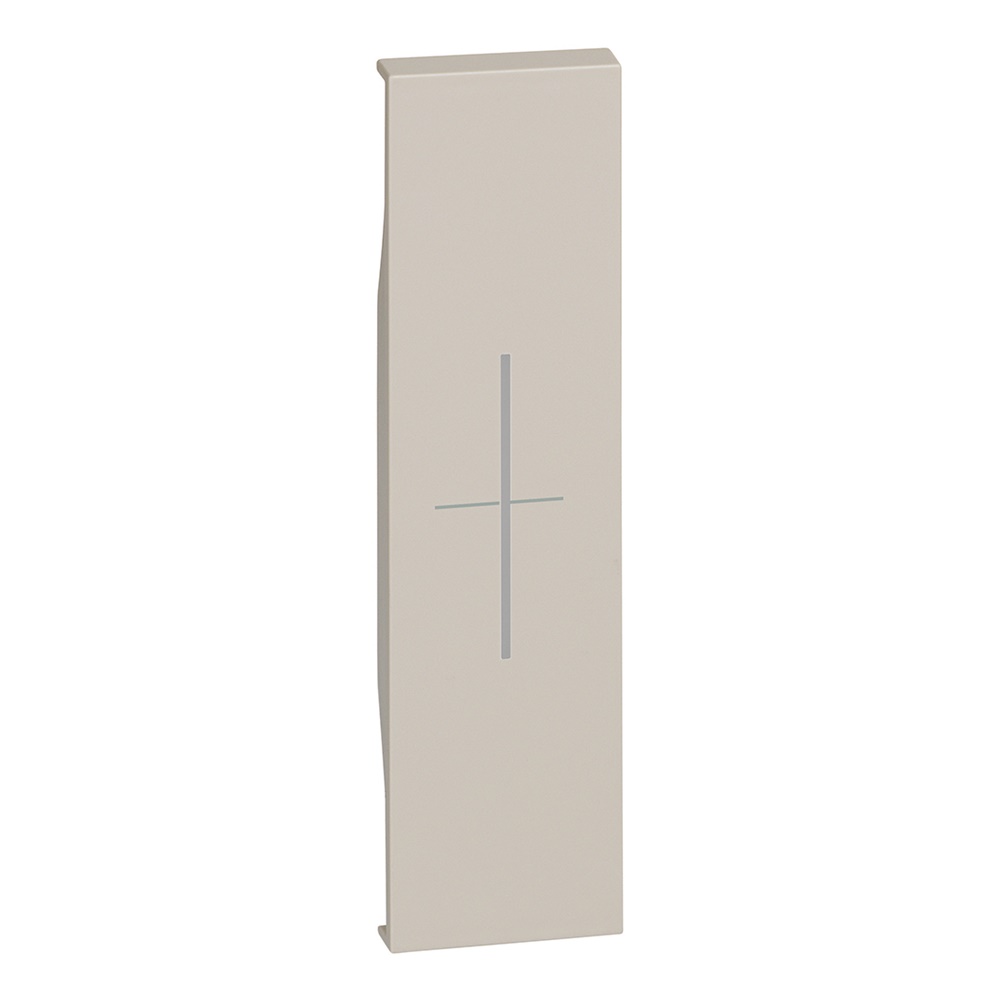 Cover illuminabile 1 modulo sabbia con simbolo STOP per tapparelle L.NOW