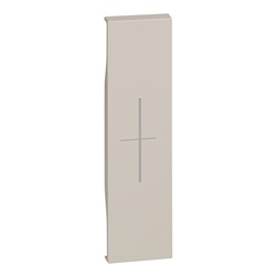 Cover illuminabile 1 modulo sabbia con simbolo STOP per tapparelle L.NOW