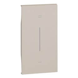 Cover illuminabile serigrafia +/- per dimmer attuatore 2 moduli sabbia L.NOW