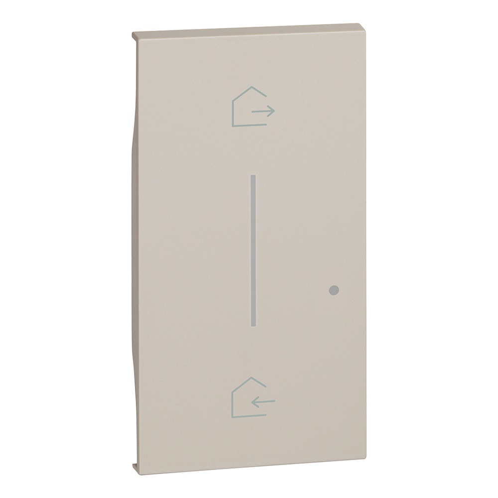 Cover illuminabile wireless Entra&Esci 2 moduli sabbia per comando scenario elettrico moderno