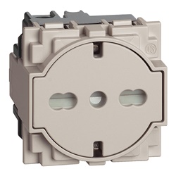 Presa elettrica flat 16A 2P+T standard tedesco-italiano sabbia per installazioni sicure
