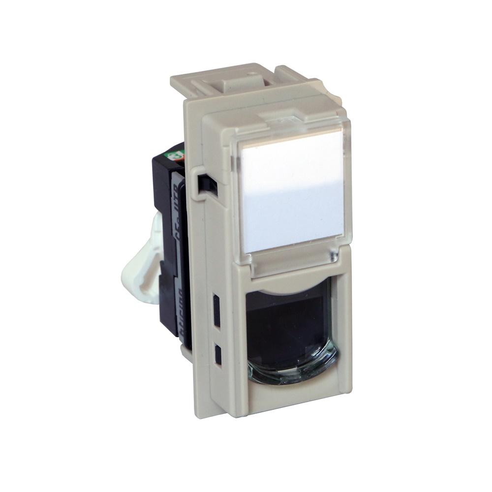 Connettore RJ45 Toolless UTP Cat5E sabbia per trasmissione dati e telefonia, montaggio rapido e senza attrezzi, uso residenziale e professionale