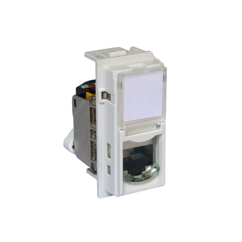Connettore RJ45 tool-less UTP Cat6A BTNET per trasmissione dati reti professionali sabbia