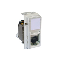 Connettore RJ45 tool-less UTP Cat6A BTNET per trasmissione dati reti professionali sabbia
