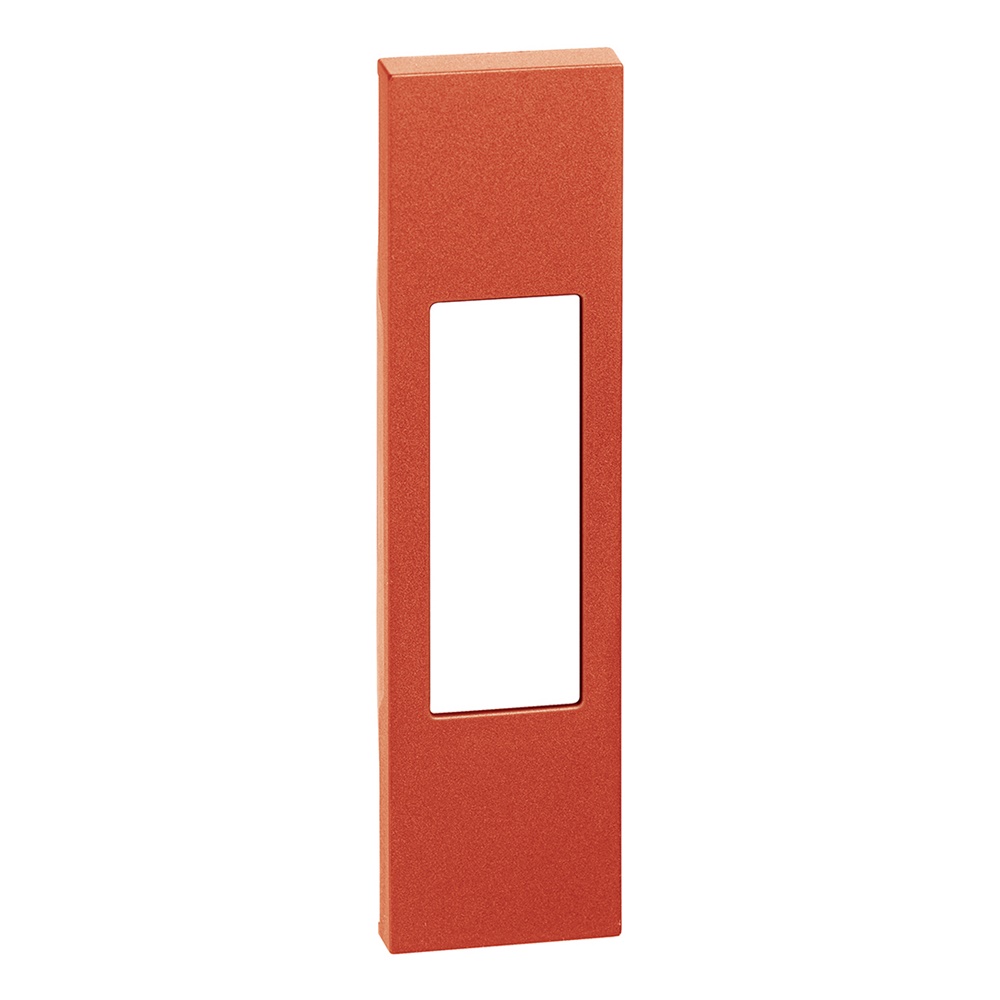 Cover presa standard Italia 10/16A 1 modulo rossa con interruttore bipolare tirante