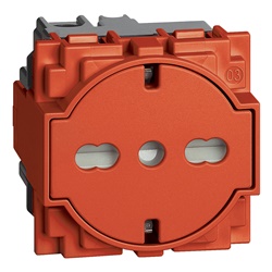 Presa flat 16 A 2P+T standard tedesco e italiano rosso per uso domestico e industriale