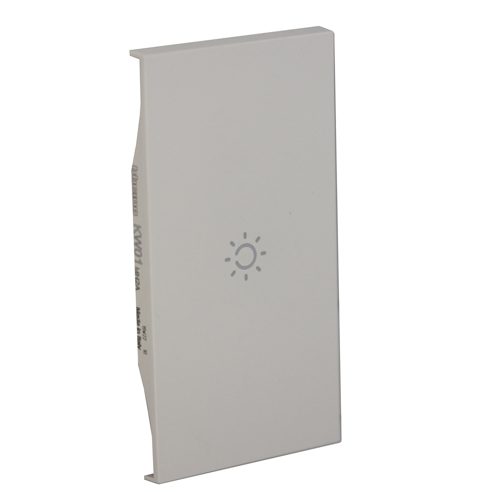Cover illuminabile L.NOW MH 2 moduli bianco simbolo luce risveglio per attuatori e comandi