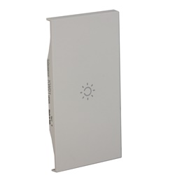 Cover illuminabile L.NOW MH 2 moduli bianco simbolo luce risveglio per attuatori e comandi