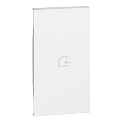 Cover illuminabile simbolo rientro 2 moduli bianco per attuatore e comando L.NOW ENTRA