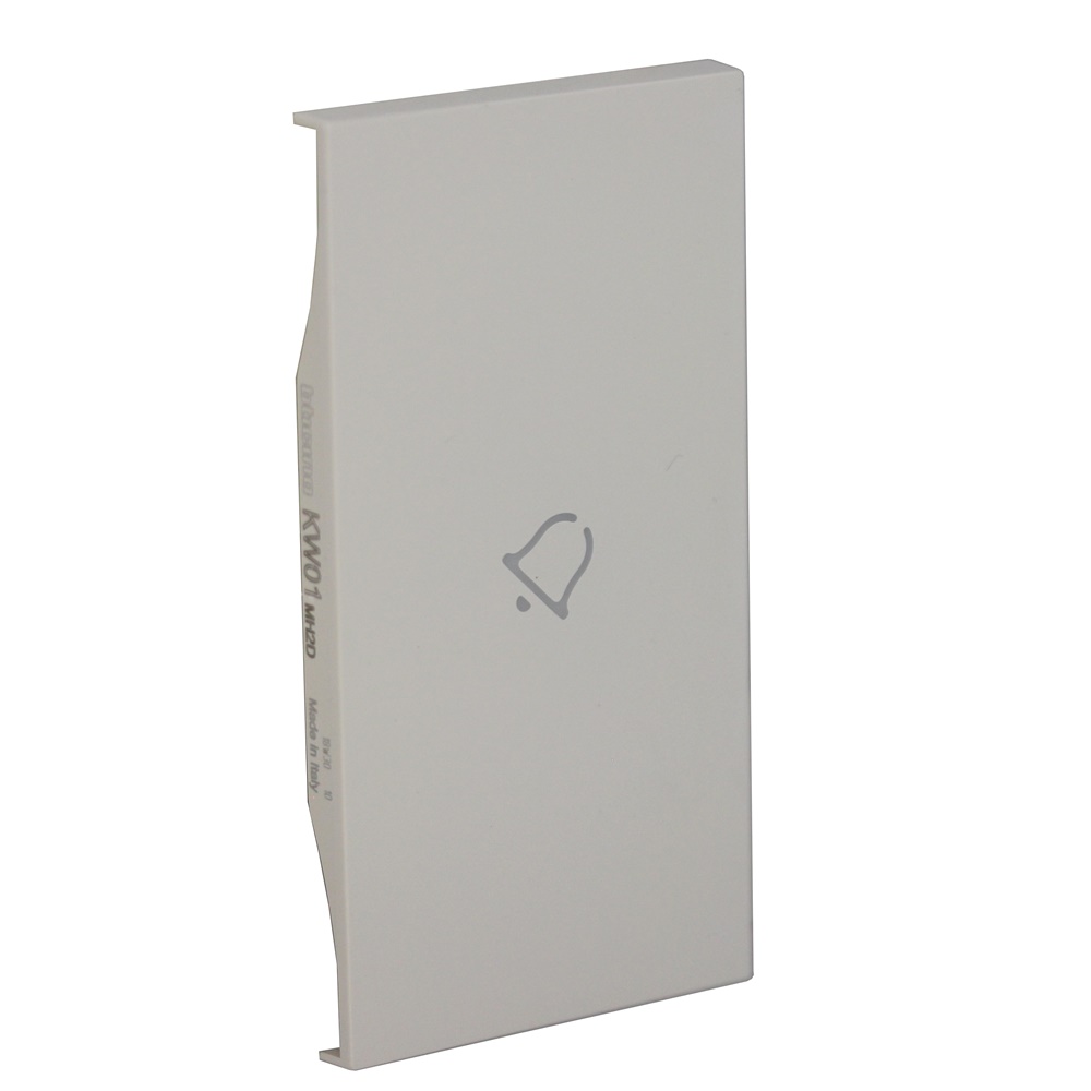 Cover illuminabile simbolo campanello 2 moduli bianco per attuatori L.NOW