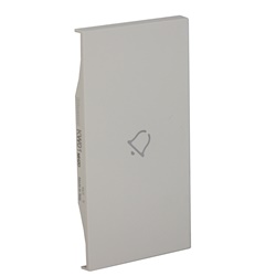 Cover illuminabile simbolo campanello 2 moduli bianco per attuatori L.NOW