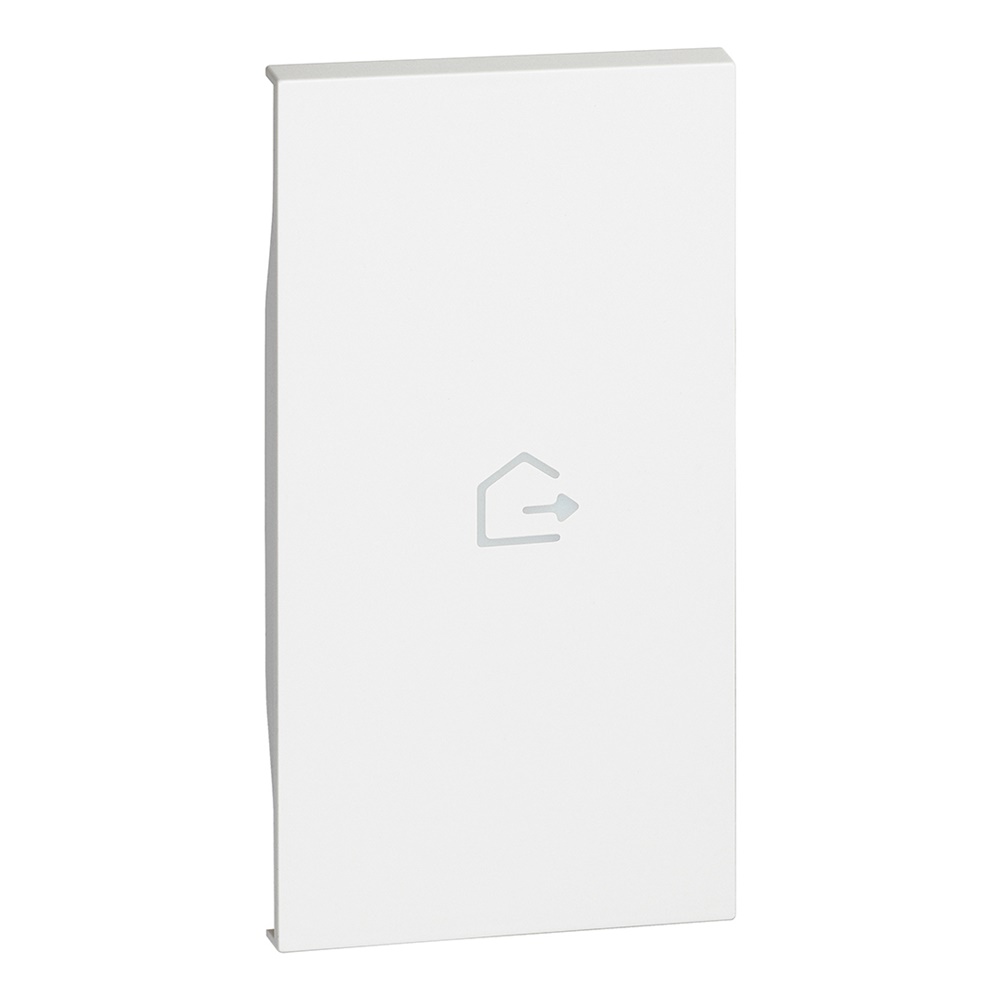 Cover illuminabile simbolo uscita 2 moduli bianco per attuatore e comando L.NOW