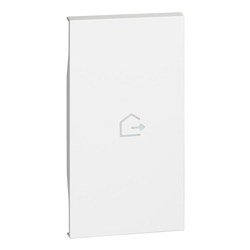 Cover illuminabile simbolo uscita 2 moduli bianco per attuatore e comando L.NOW