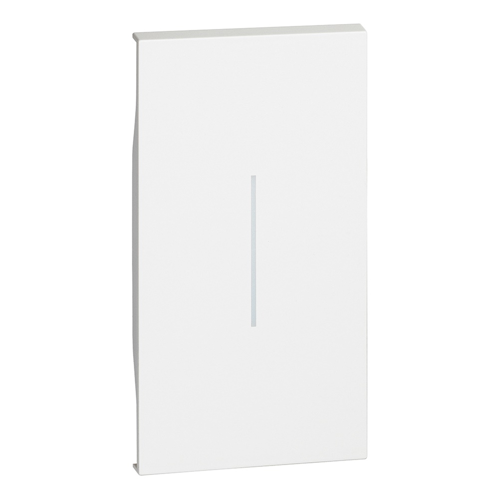 Cover illuminabile comando 2 moduli bianco compatibile serie L.NOW per impianti elettrici
