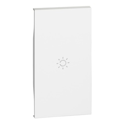 Cover comando luce 2 moduli bianco per interruttori serie L.NOW applicazioni domestiche e uffici