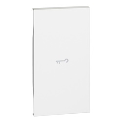 Cover comando chiave 2 moduli bianco illuminabile L.NOW per impianti elettrici