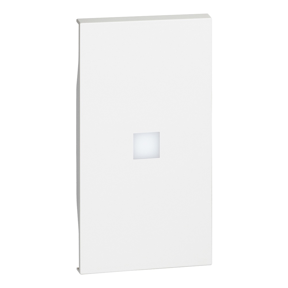 Cover comando personalizzabile 2 moduli alta luminosità bianco per impianti BTICINO L.NOW