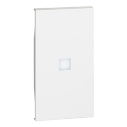 Cover comando personalizzabile 2 moduli alta luminosità bianco per impianti BTICINO L.NOW