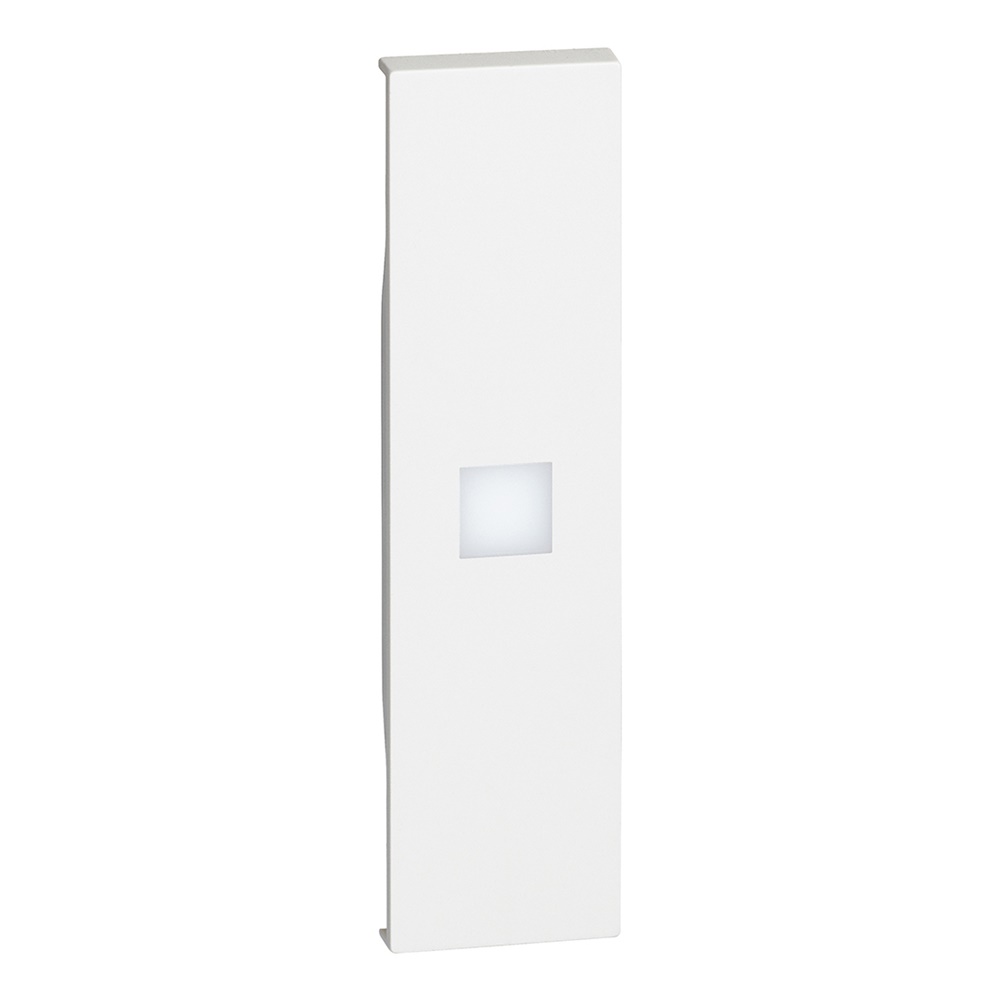 Cover comando personalizzabile illuminabile alta luminosità 1 modulo bianco per impianti elettrici
