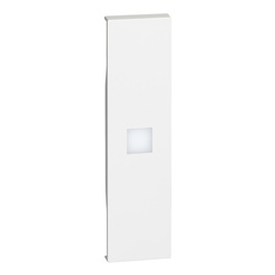 Cover comando personalizzabile illuminabile alta luminosità 1 modulo bianco per impianti elettrici