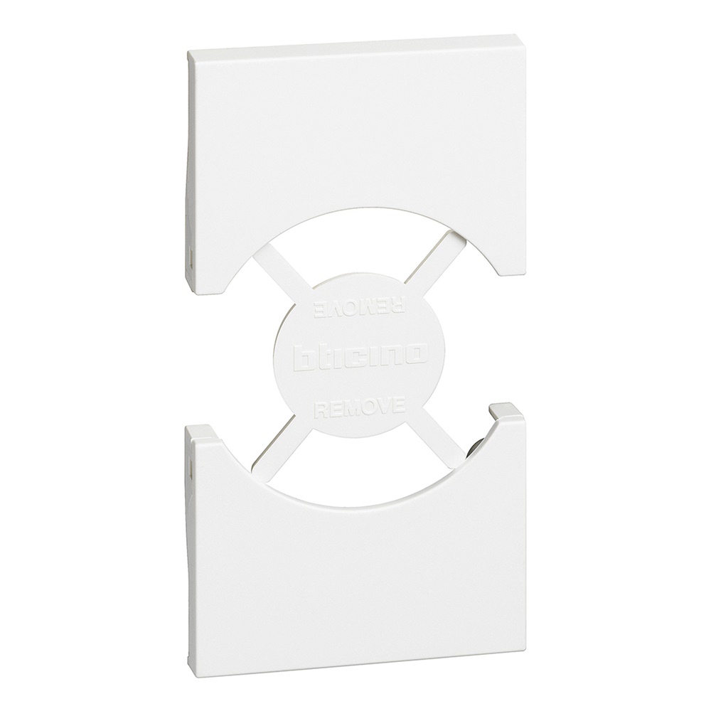 Cover presa elettrica 2 moduli bianca compatta per impianti Italia Germania