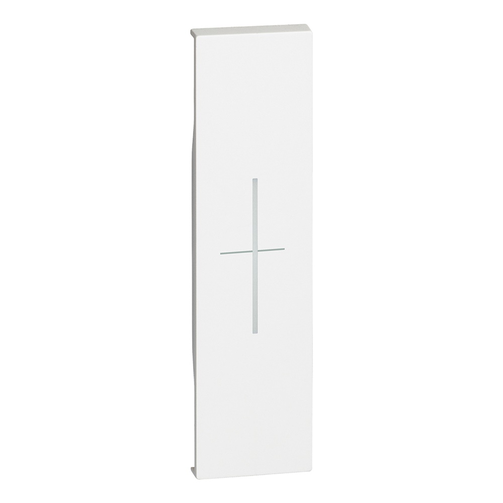 Cover illuminabile serigrafia STOP 1 modulo bianco per tapparelle attuatori e comandi