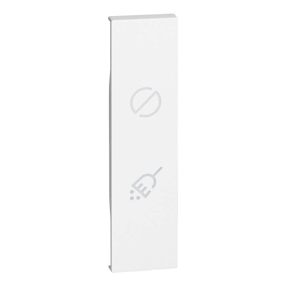 Cover commutatore illuminabile L.NOW 1 modulo bianco per hotel segnalazione ottica doppia