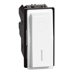 Interruttore bipolare 2P 16AX 250V bianco illuminabile 1 modulo incasso residenziale commerciale