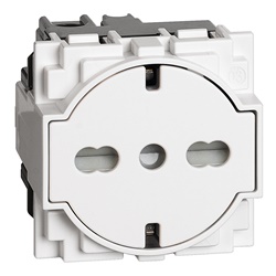 Presa flat 16 A standard tedesco-italiano compatta sicurezza residenziale e professionale