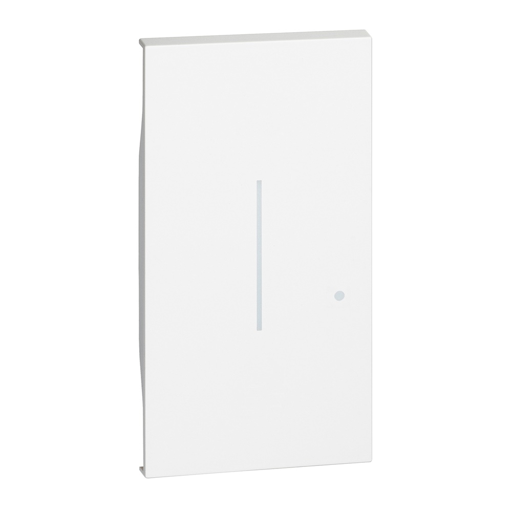 Cover comando luci wireless L.NOW 2 moduli bianco alta qualità senza alogeni per impianti moderni