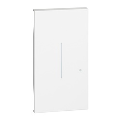 Cover comando luci wireless L.NOW 2 moduli bianco alta qualità senza alogeni per impianti moderni