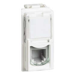Connettore RJ11 4/6 poli K10 bianco per trasmissione dati e telefonia L.NOW