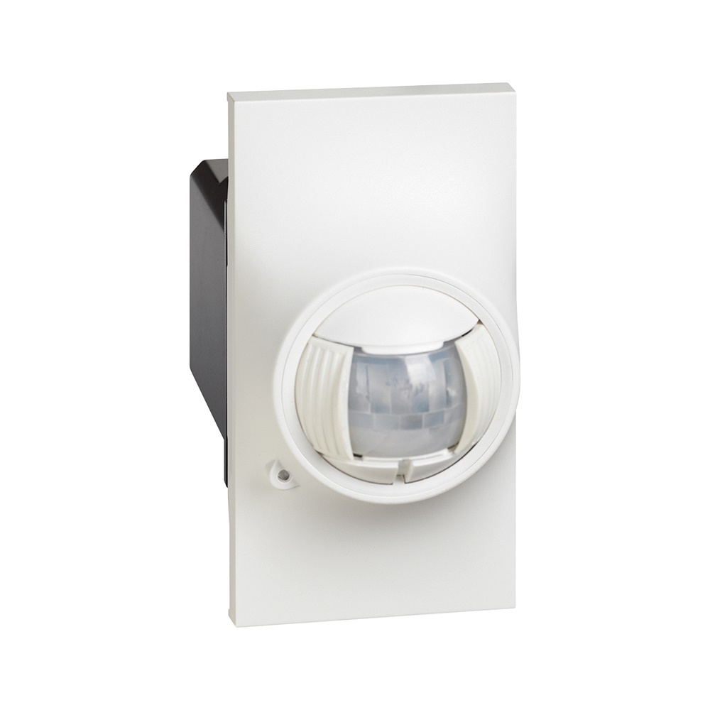 Sensore doppia tecnologia PIR+MW portata 8m incasso 2 moduli bianco L.NOW
