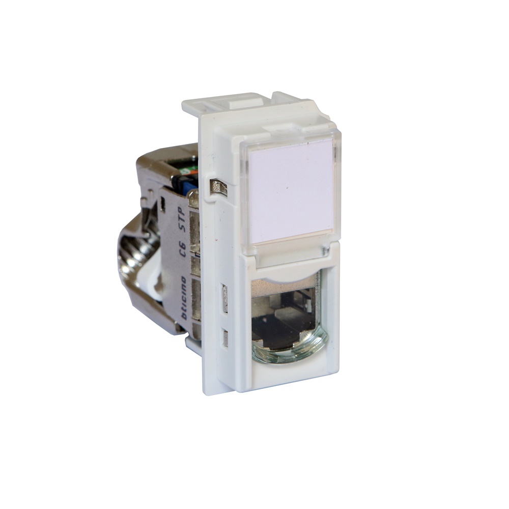 RJ45 Toolless STP Cat6 Connettore Bianco per Trasmissione Dati e Telefonia